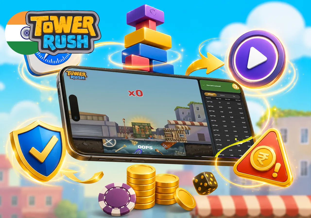 Tower Rush gameplay on a phone